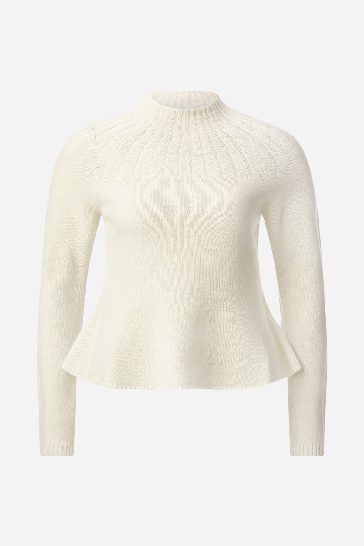 Merinopullover mit Peplum-Saum-Rich & Royal