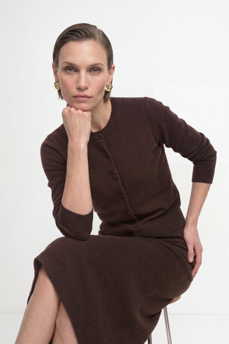 Cropped Cardigan aus Merino-Mix-Rich & Royal