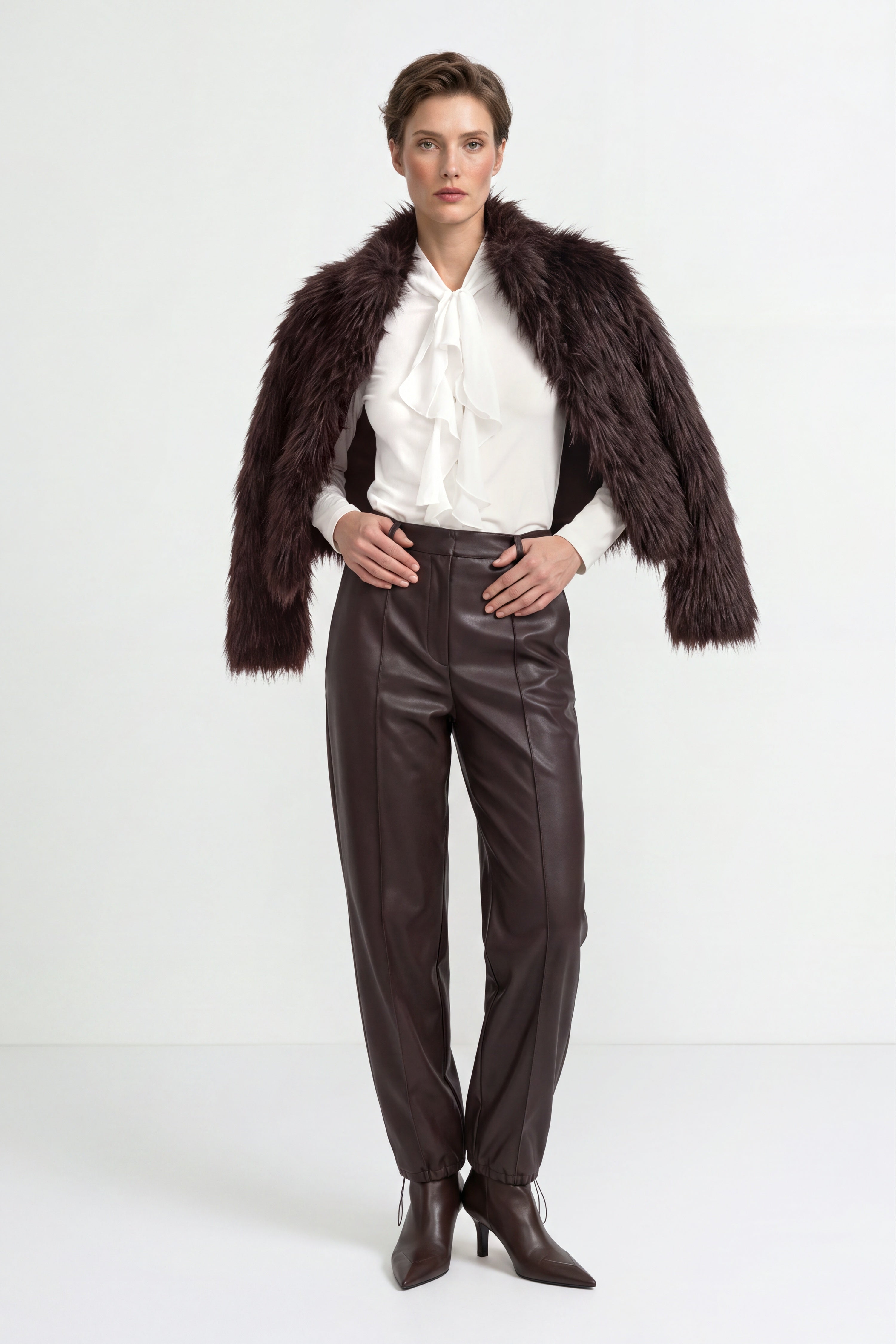 Baumwoll-Longsleeve mit Rüschendetail-Rich & Royal