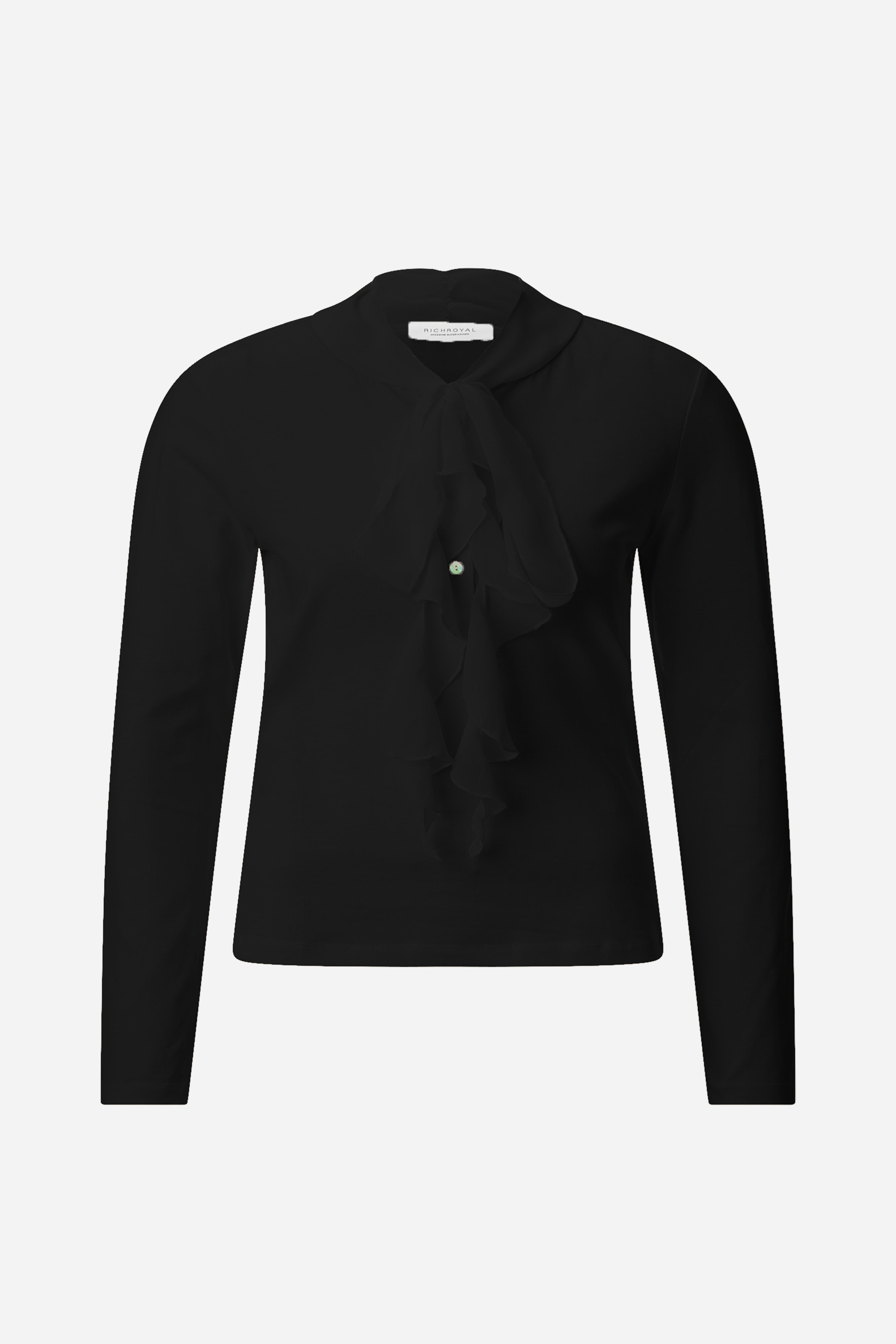 Baumwoll-Longsleeve mit Rüschendetail-Rich & Royal