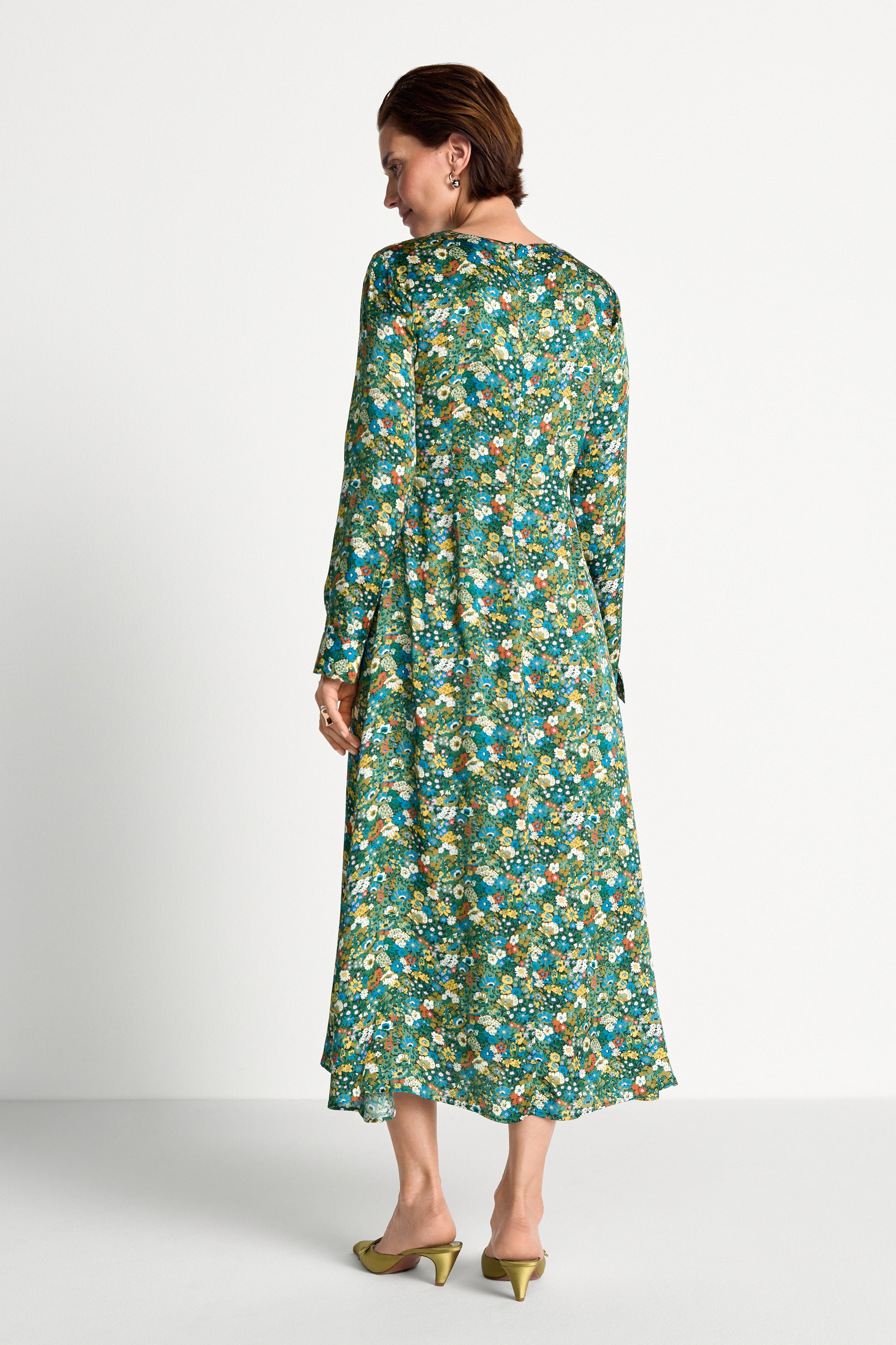 Midikleid mit Schluppe und Blumenprint-Rich & Royal