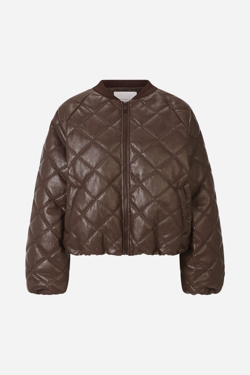 Gesteppte Jacke in Lederoptik-Rich & Royal