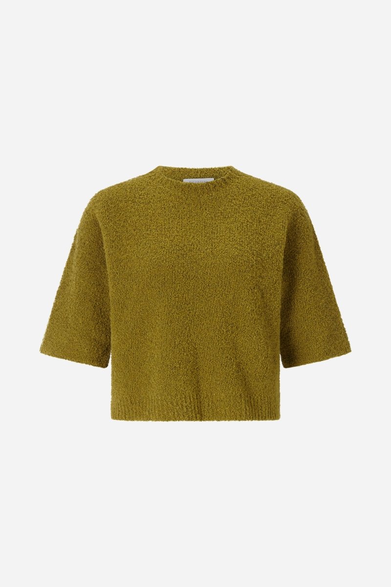 Cropped Bouclé-Pullover mit Halbarm-Rich & Royal