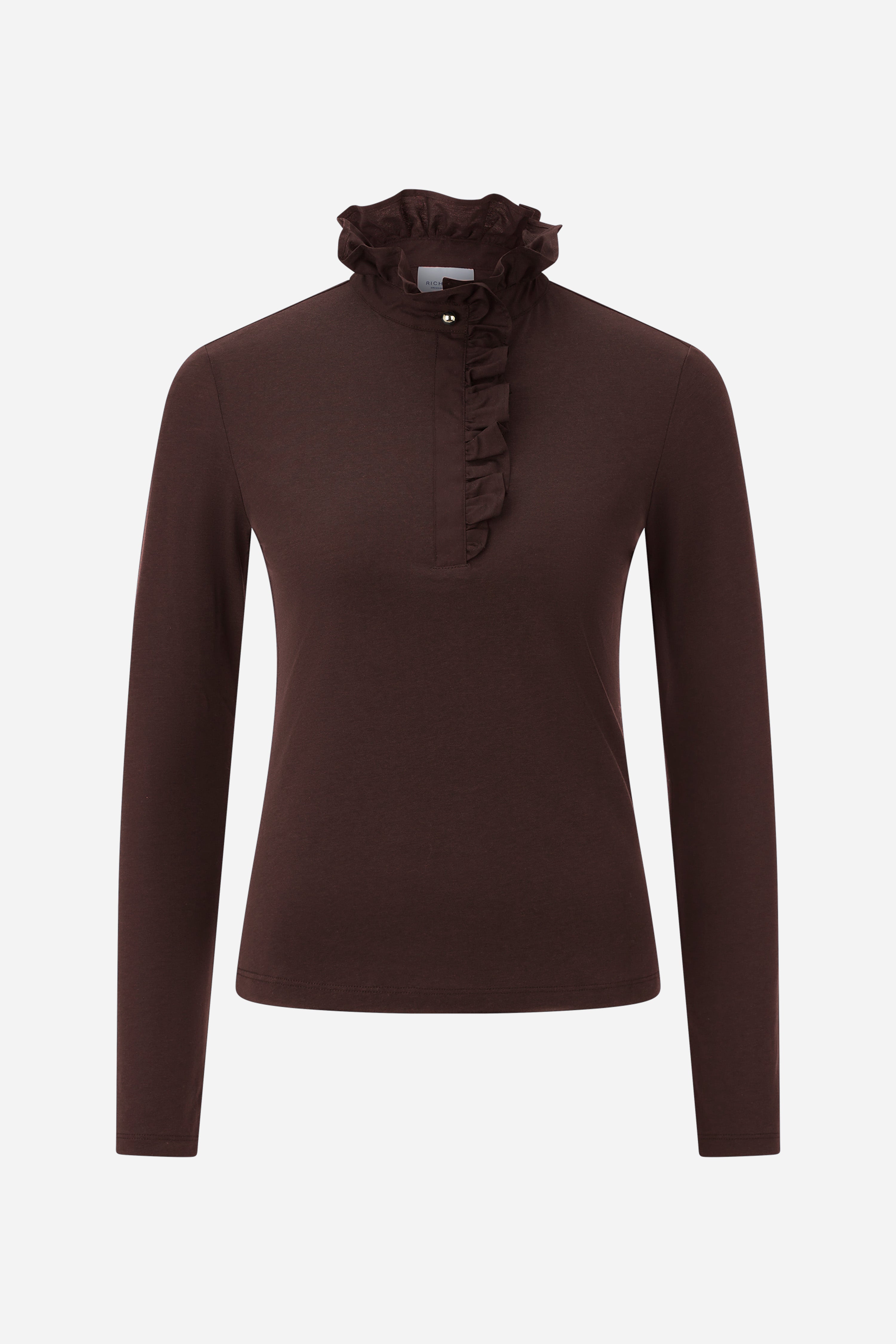 Longsleeve mit Rüschenkragen-Rich & Royal