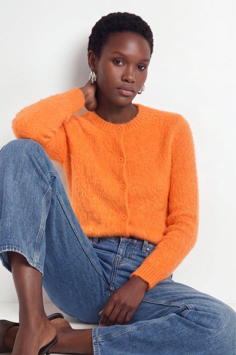 Flauschiger Mohair-Cardigan-Rich & Royal
