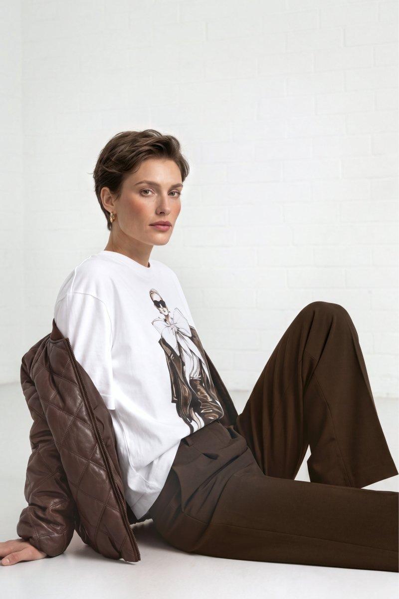 Baumwoll-T-Shirt mit Motiv-Print-Rich & Royal