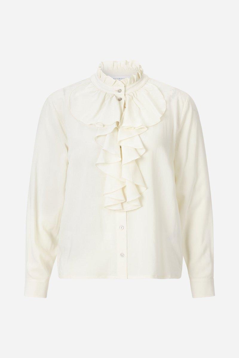 Rüschenbluse mit Stehkragen-Rich & Royal