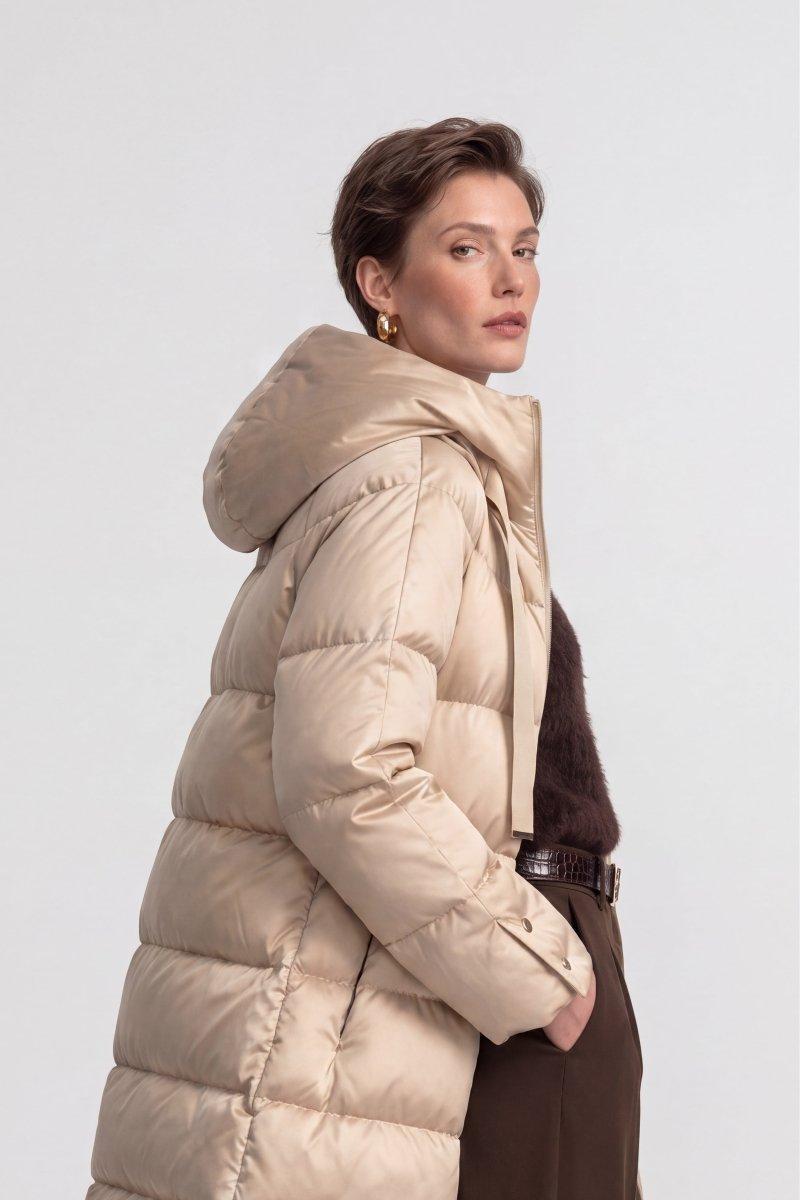 Steppmantel mit Kapuze-Rich & Royal