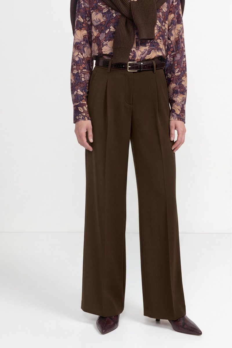Wide-Leg-Bundfaltenhose-Rich & Royal