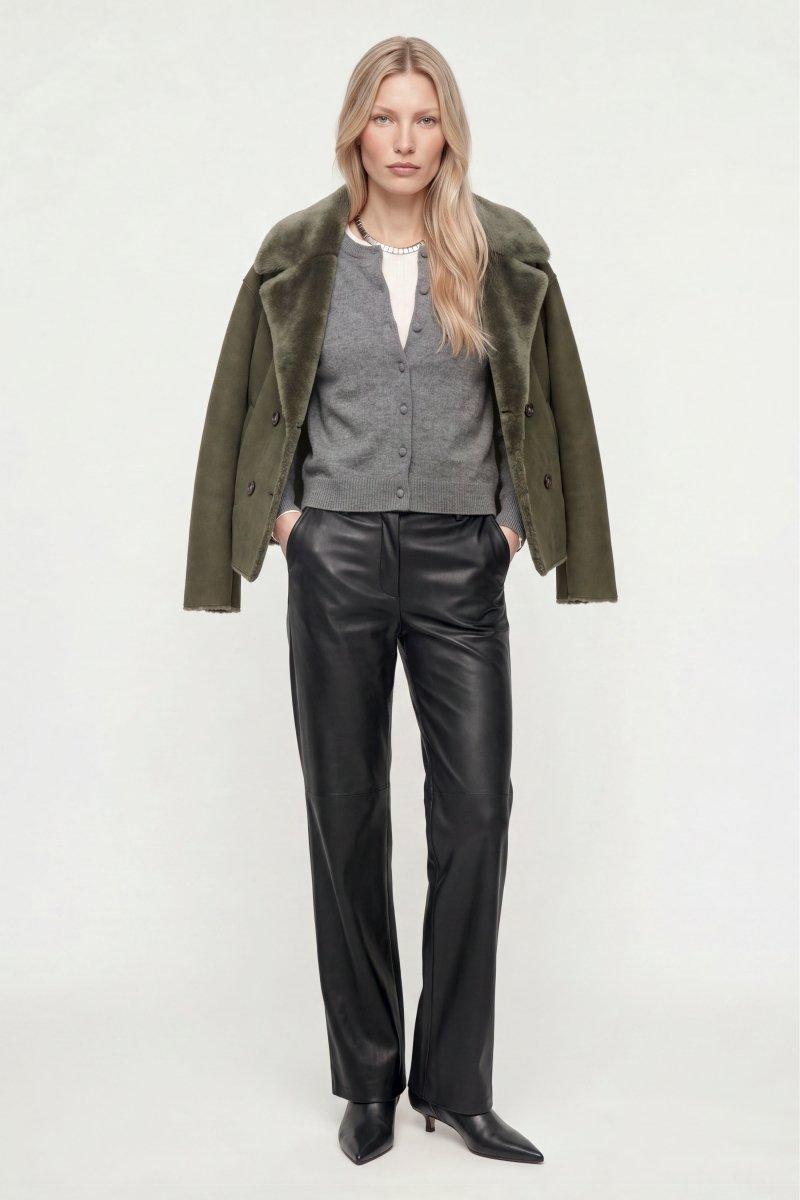 Straight-Leg-Hose in Lederoptik-Rich & Royal