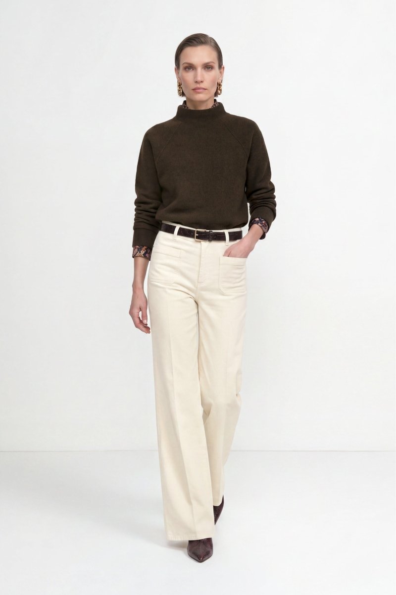 Cropped Sweatshirt mit Stehkragen-Rich & Royal
