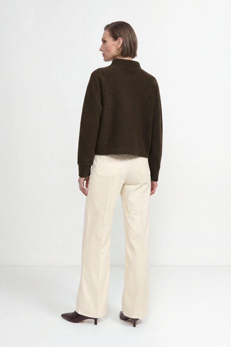 Cropped Sweatshirt mit Stehkragen-Rich & Royal