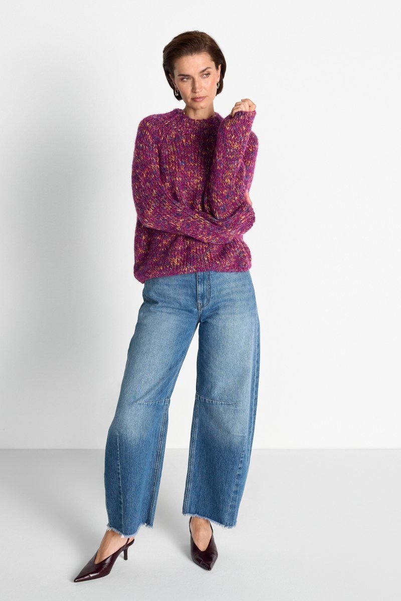 Grobstrickpullover mit Mouliné-Effekt-Rich & Royal