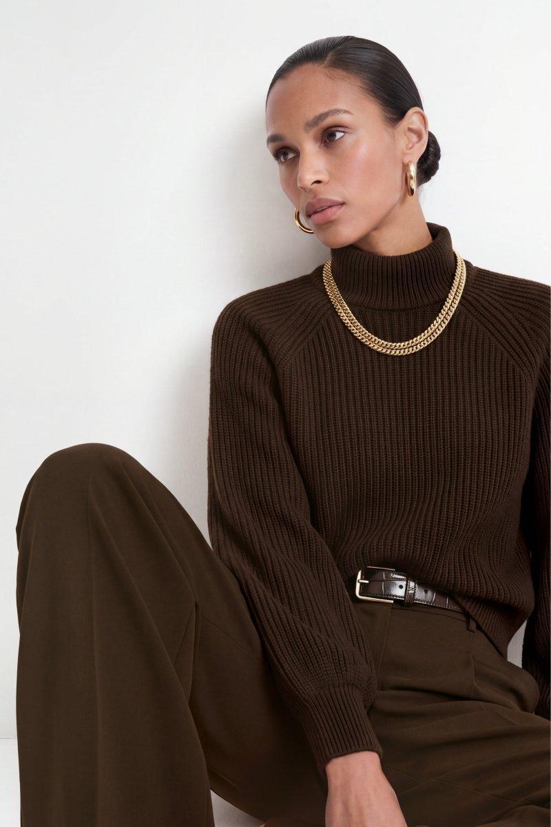 Rippstrick-Rollkragenpullover-Rich & Royal