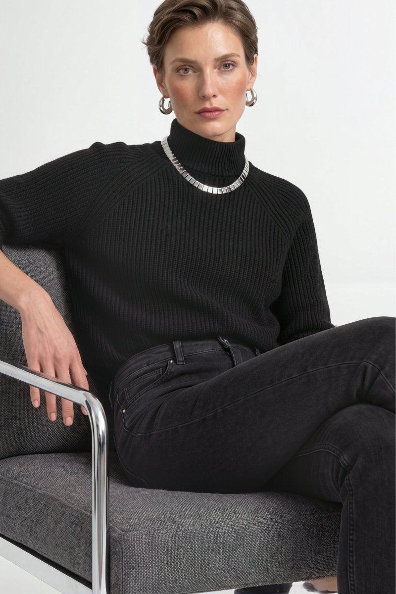 Rippstrick-Rollkragenpullover-Rich & Royal
