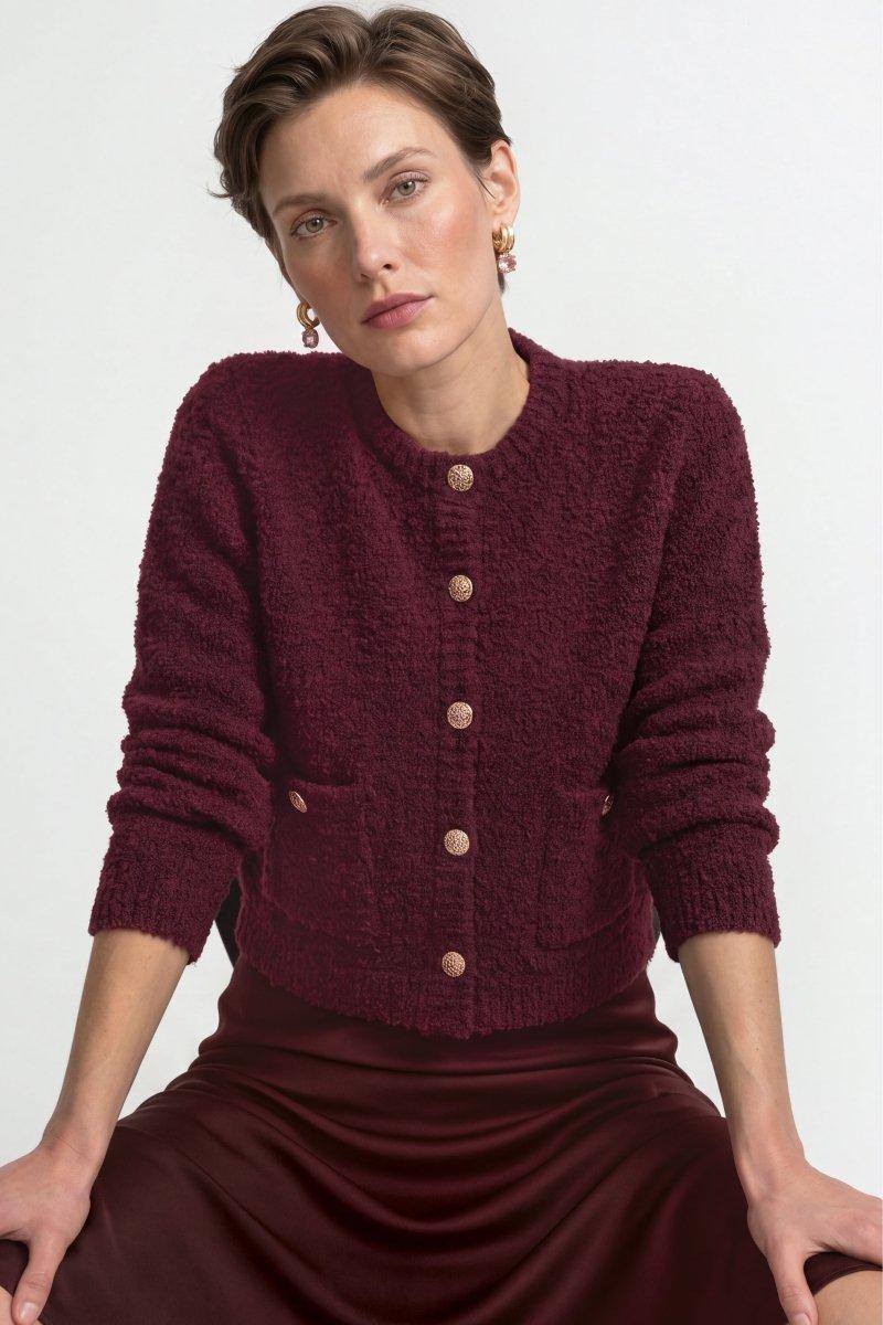 Bouclé-Cardigan mit Knopfleiste-Rich & Royal
