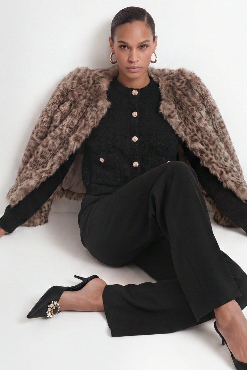 Bouclé-Cardigan mit Knopfleiste-Rich & Royal