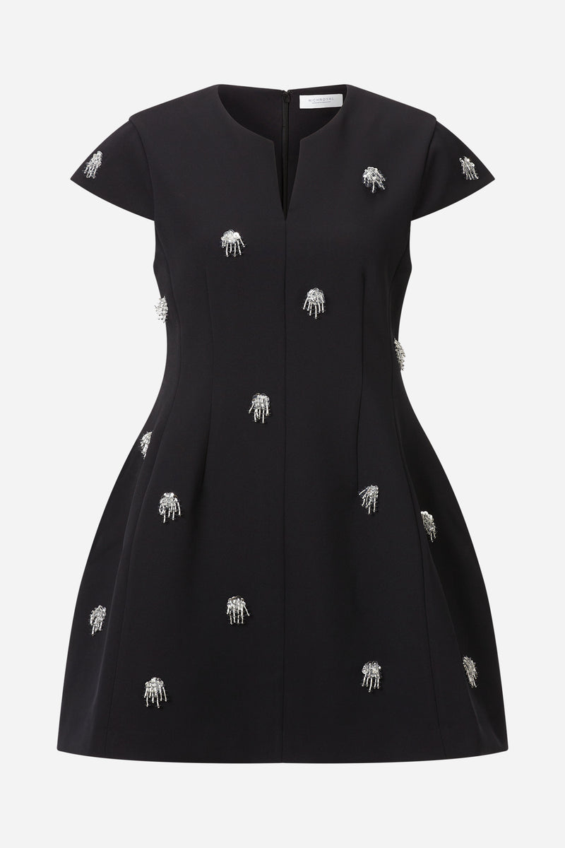 Minikleid mit Perlenstickerei-Rich & Royal