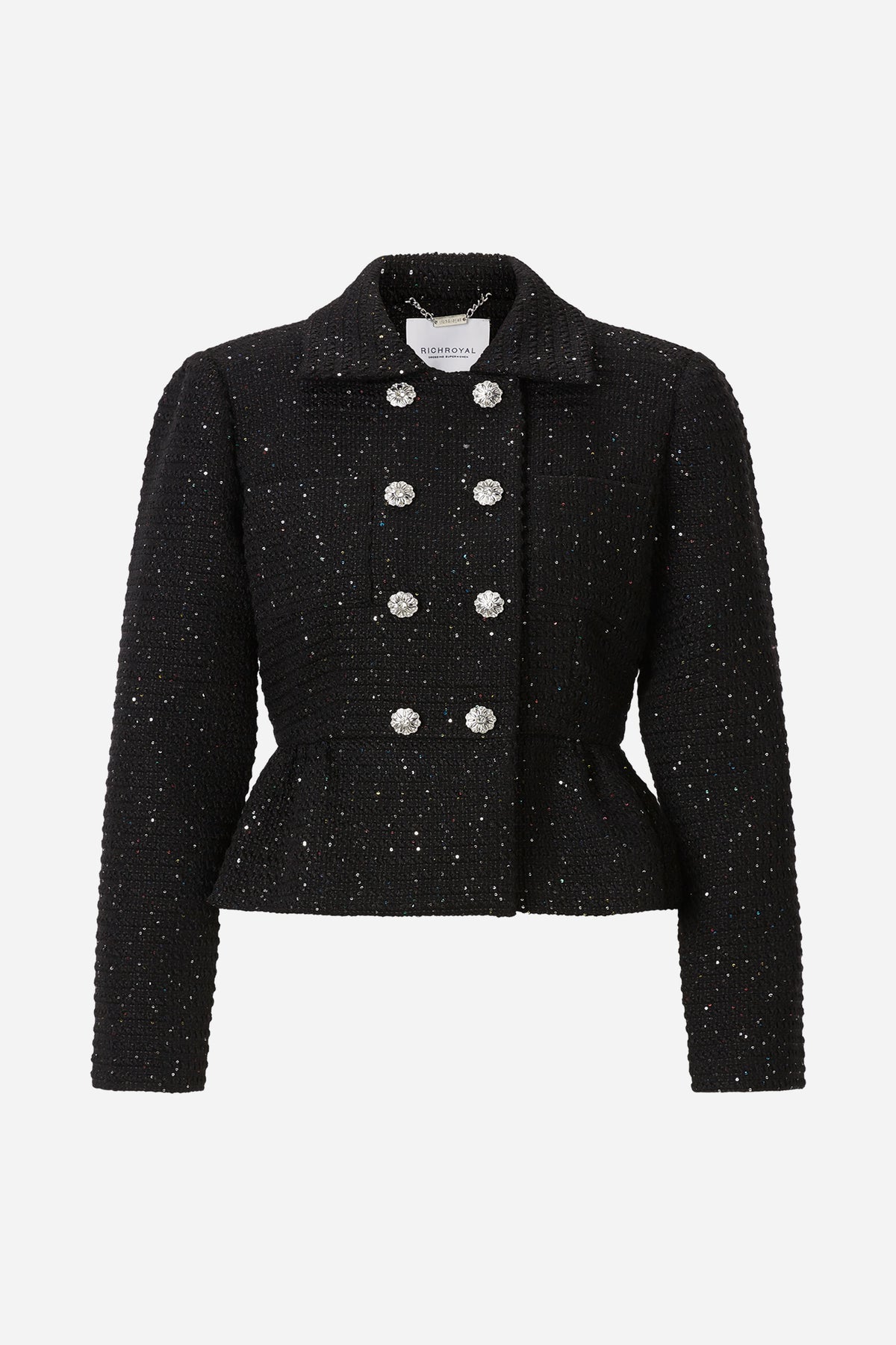 Tweed-Blazer mit Schößchen-Rich & Royal