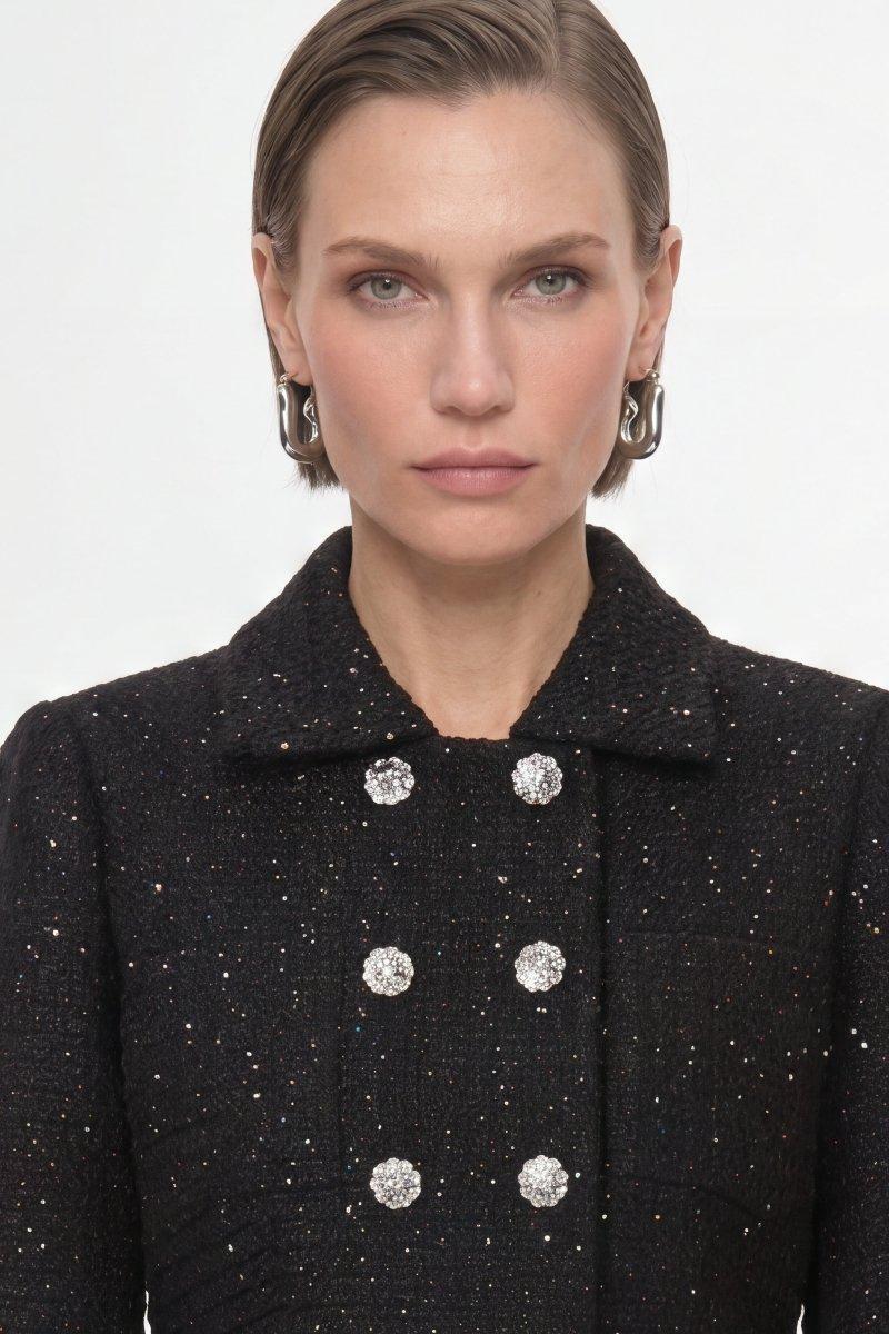 Tweed-Blazer mit Schößchen-Rich & Royal
