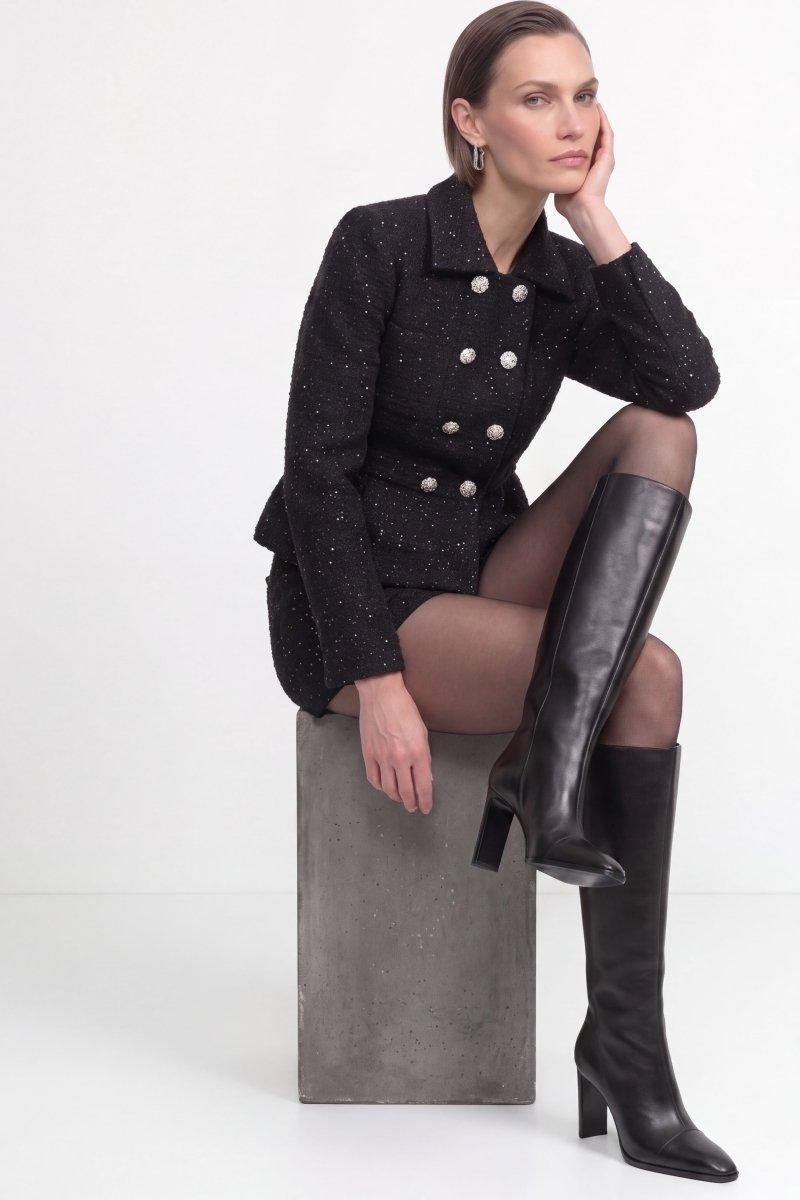 Tweed-Blazer mit Schößchen-Rich & Royal