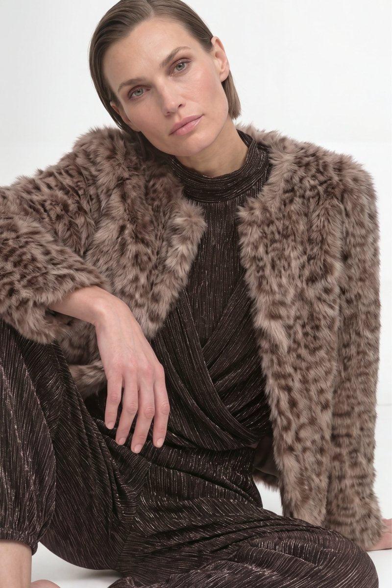 Leoparden-Fellimitatjacke-Rich & Royal