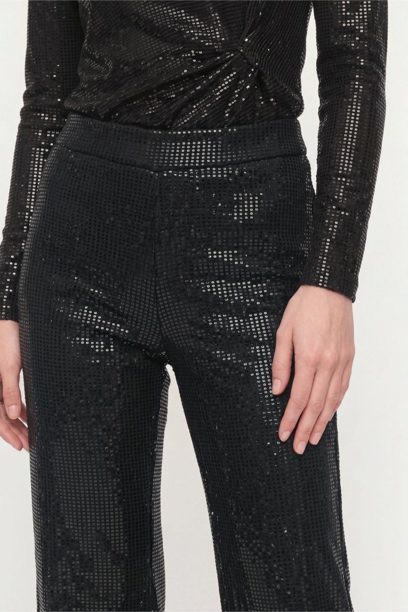Paillettenhose mit ausgestelltem Bein-Rich & Royal