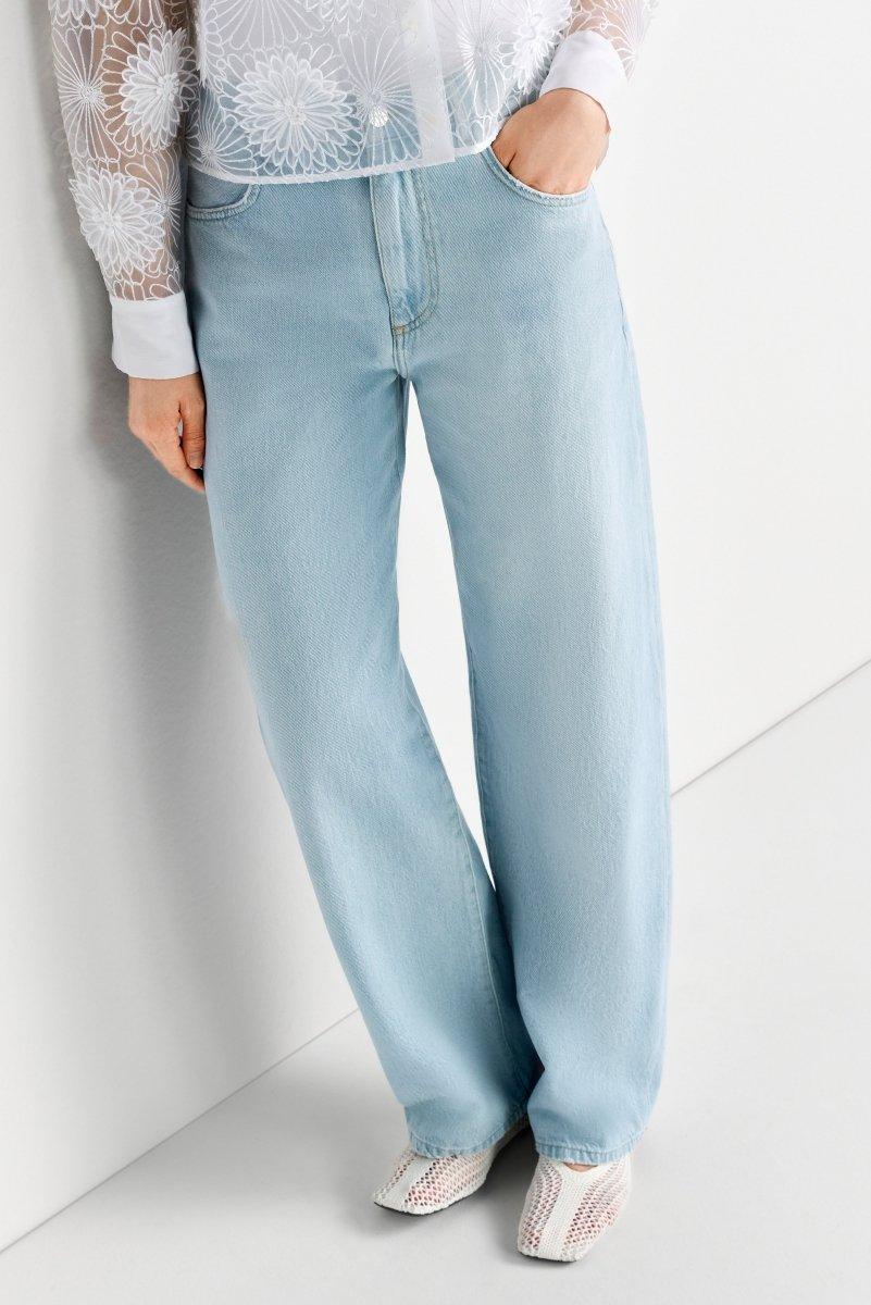 Hellblaue Wide-Leg-Jeans-Rich & Royal