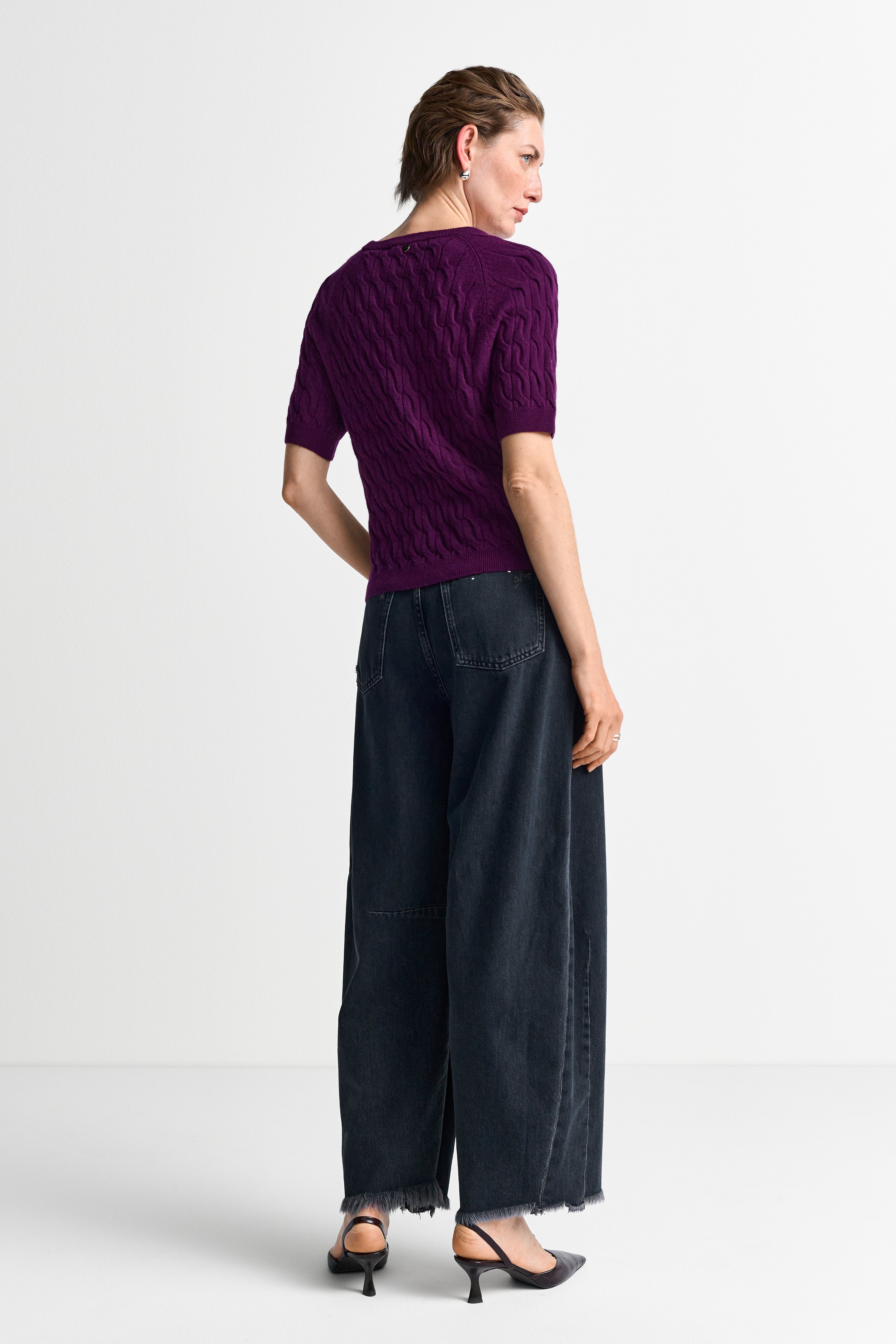 Cropped-Jeans mit Fransensaum-Rich & Royal