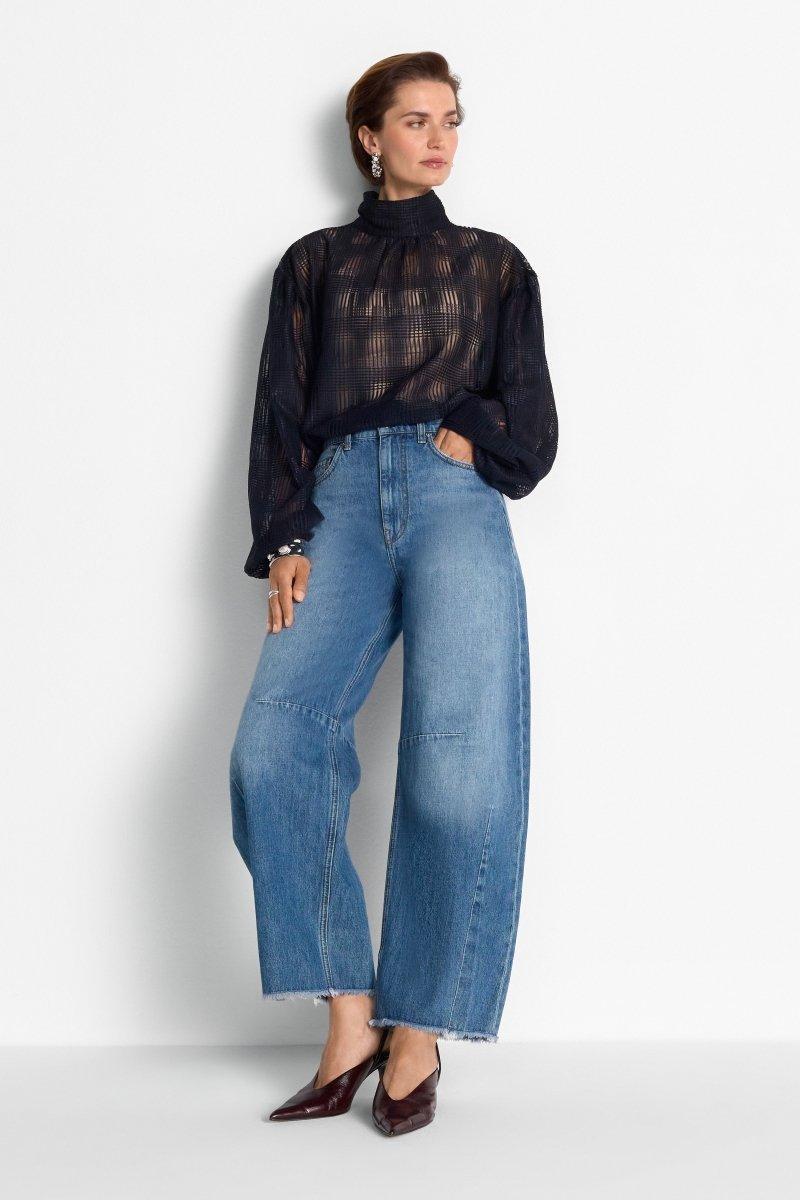 Baumwolljeans mit Fransensaum-Rich & Royal