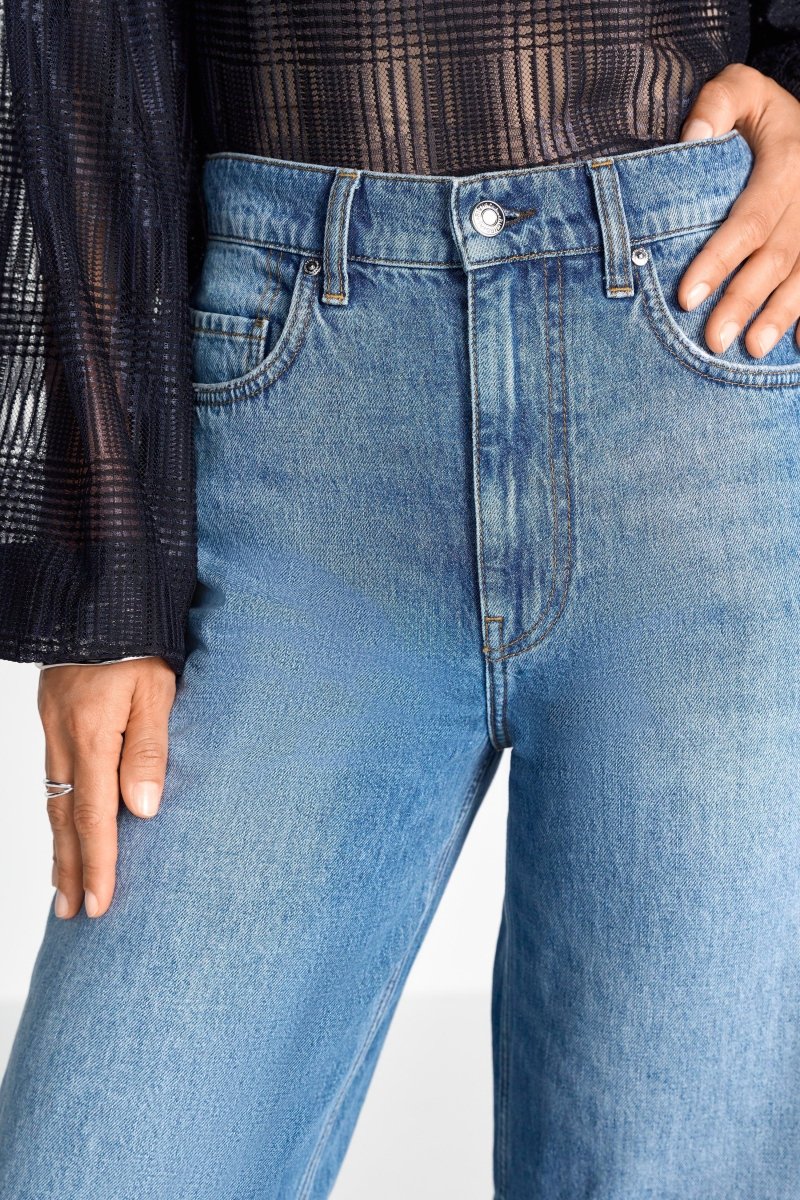 Baumwolljeans mit Fransensaum-Rich & Royal
