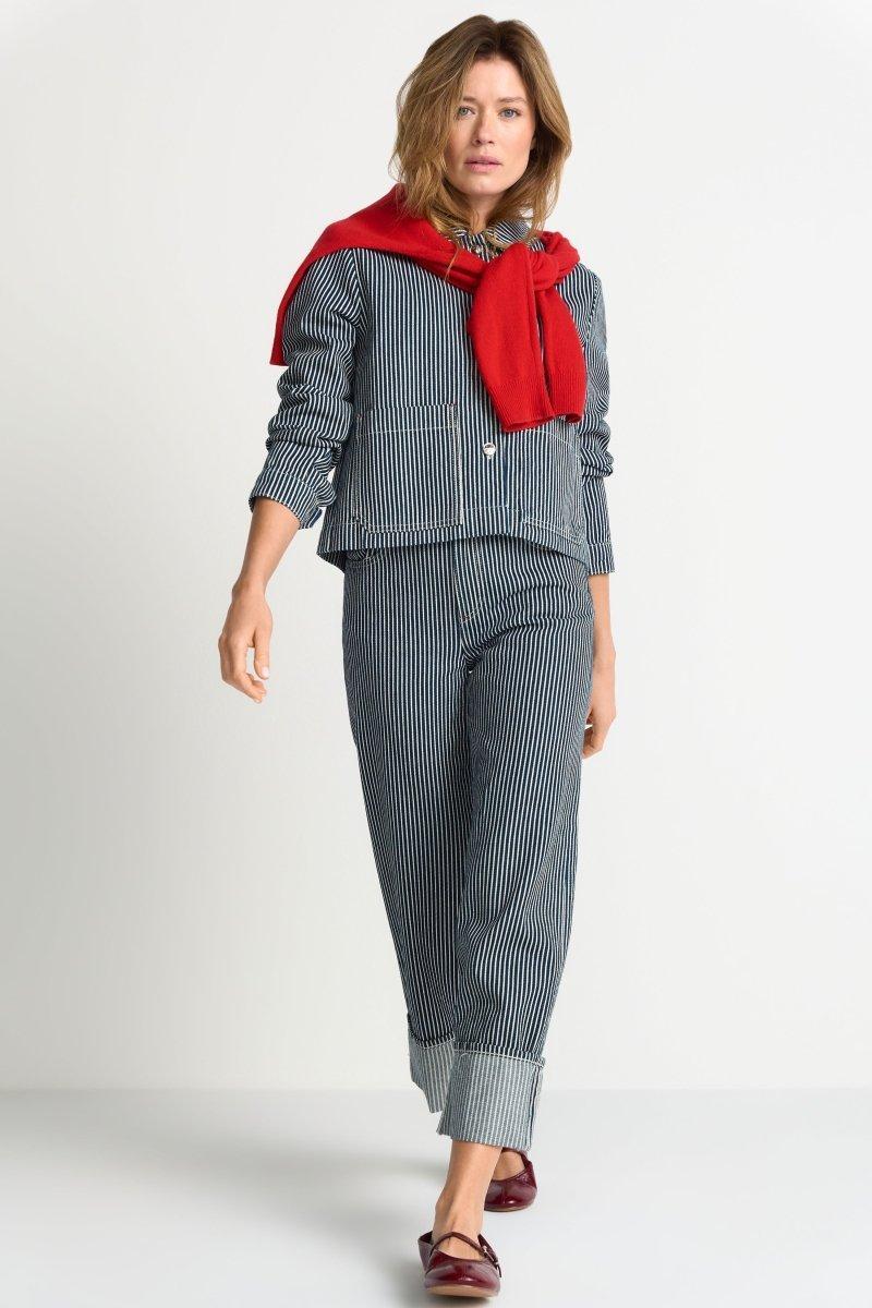 Jeans mit Nadelstreifen-Rich & Royal