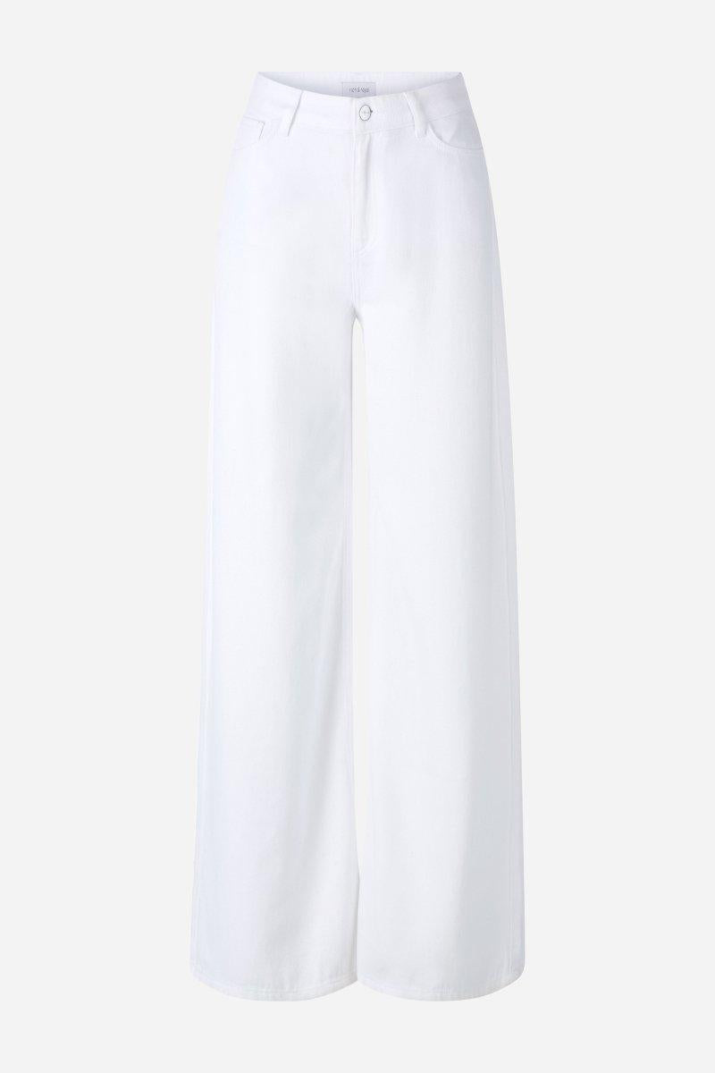 Weite High-Waist-Jeans in Weiß-Rich & Royal