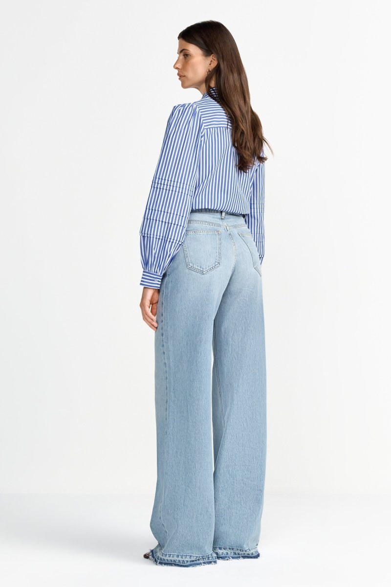 Hellblaue Wide-Leg-Jeans-Rich & Royal
