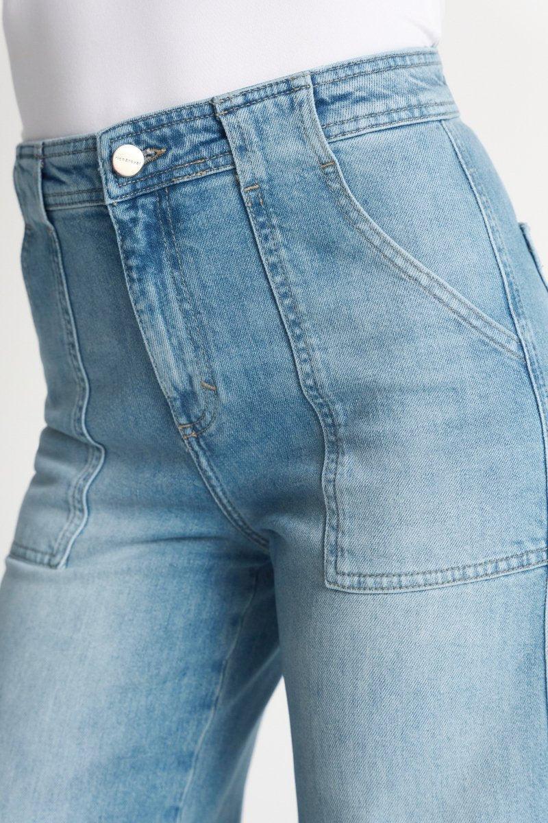Denim Wide Leg Jeans-Rich & Royal
