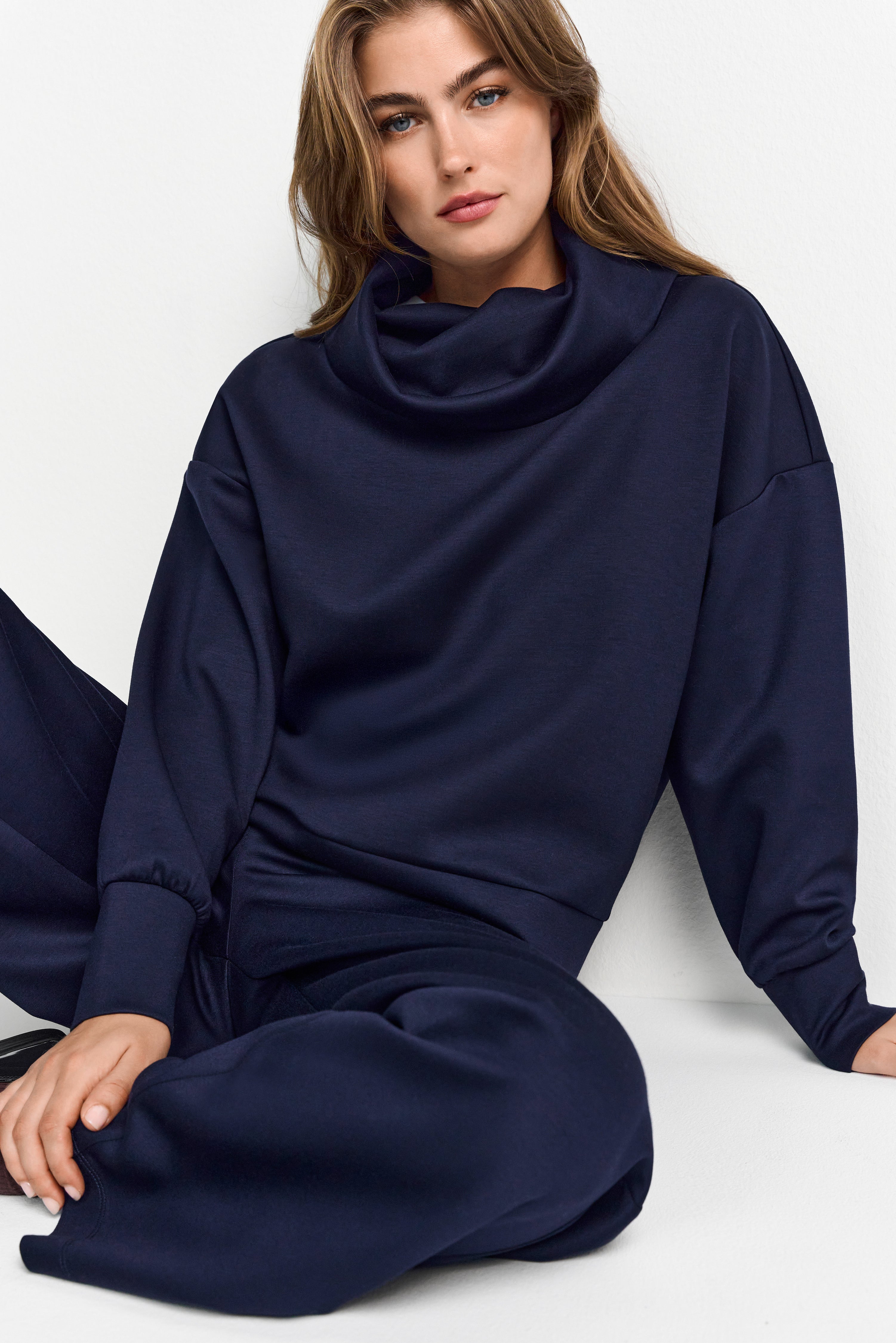 Sweatshirt mit Stehkragen-Rich & Royal