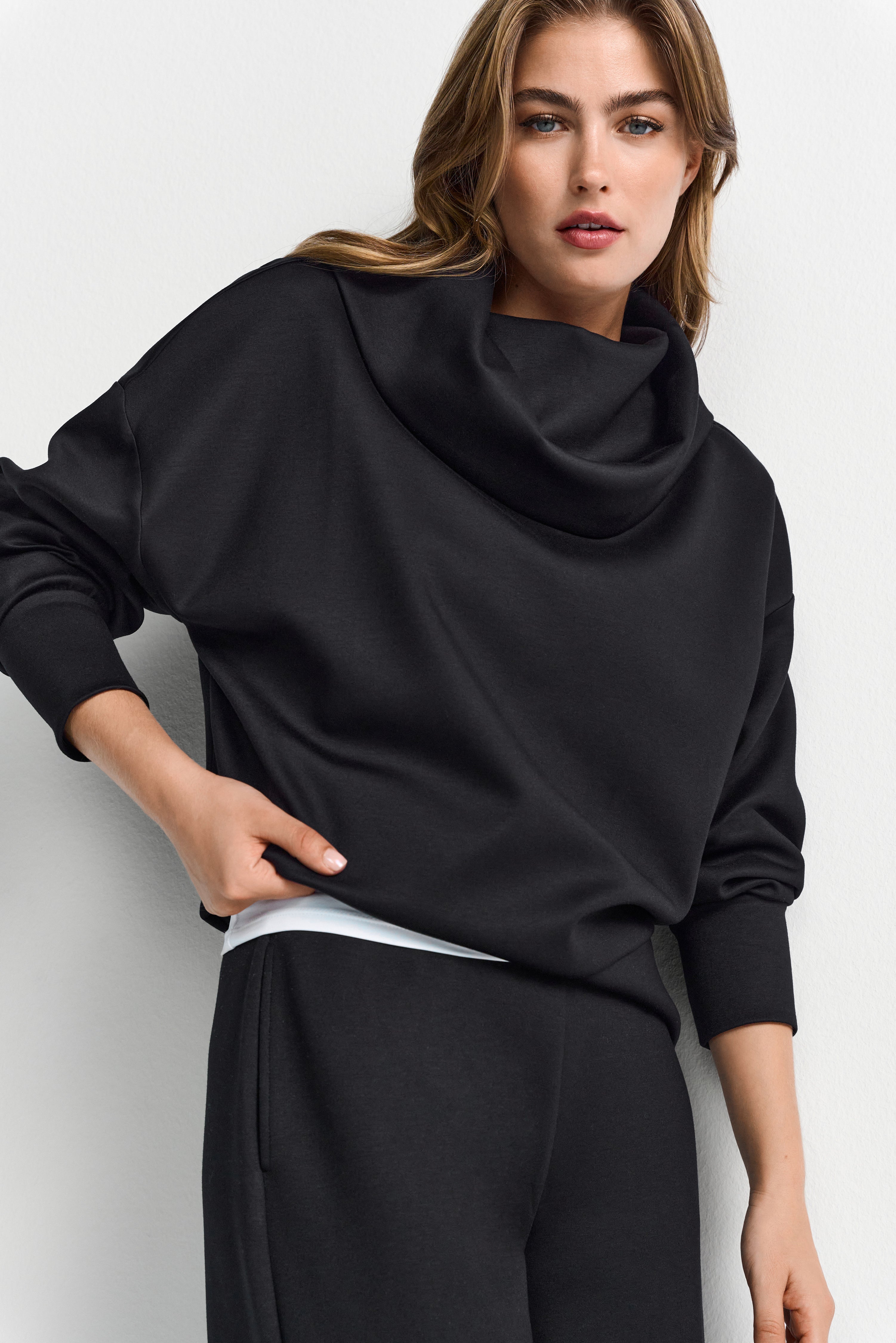 Sweatshirt mit Stehkragen-Rich & Royal