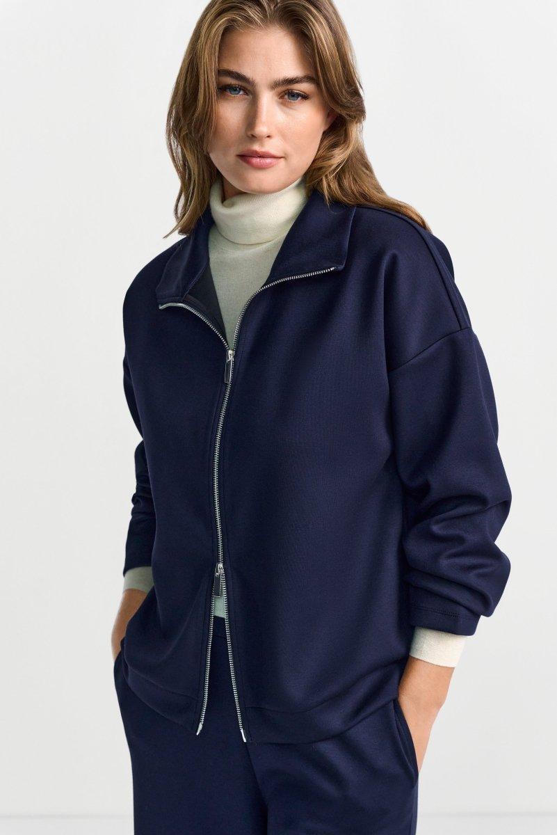 Sweatjacke mit Stehkragen-Rich & Royal