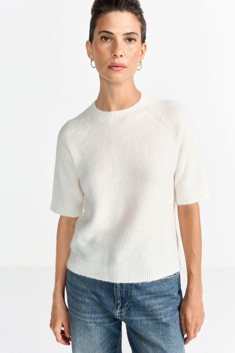 Kurzärmeliger Feinstrickpullover-Rich & Royal