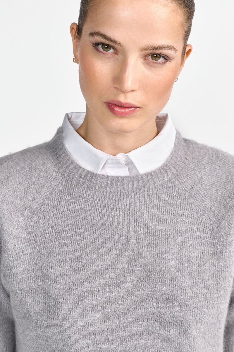 Kurzärmeliger Feinstrickpullover-Rich & Royal