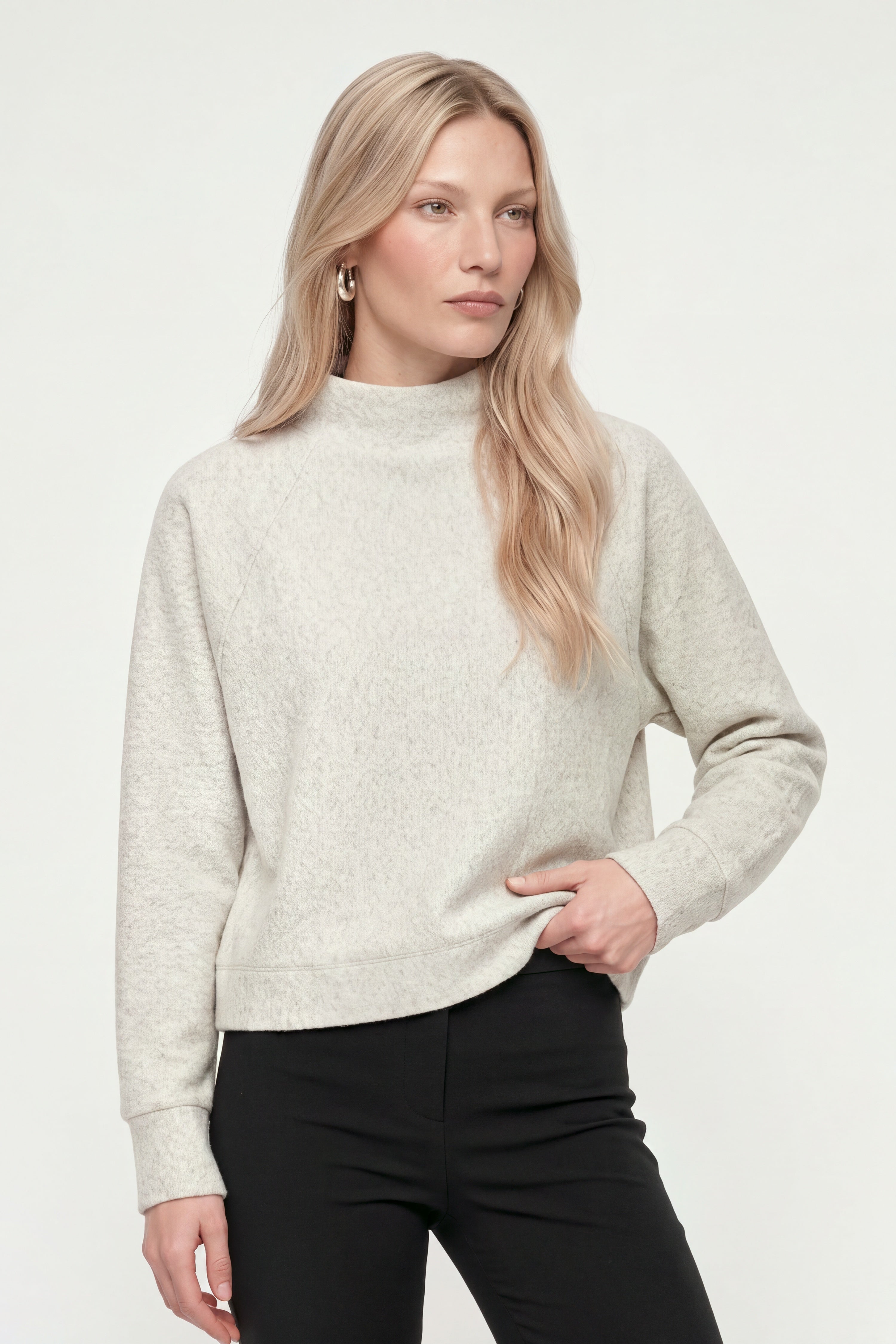 Cropped Sweatshirt mit Stehkragen-Rich & Royal