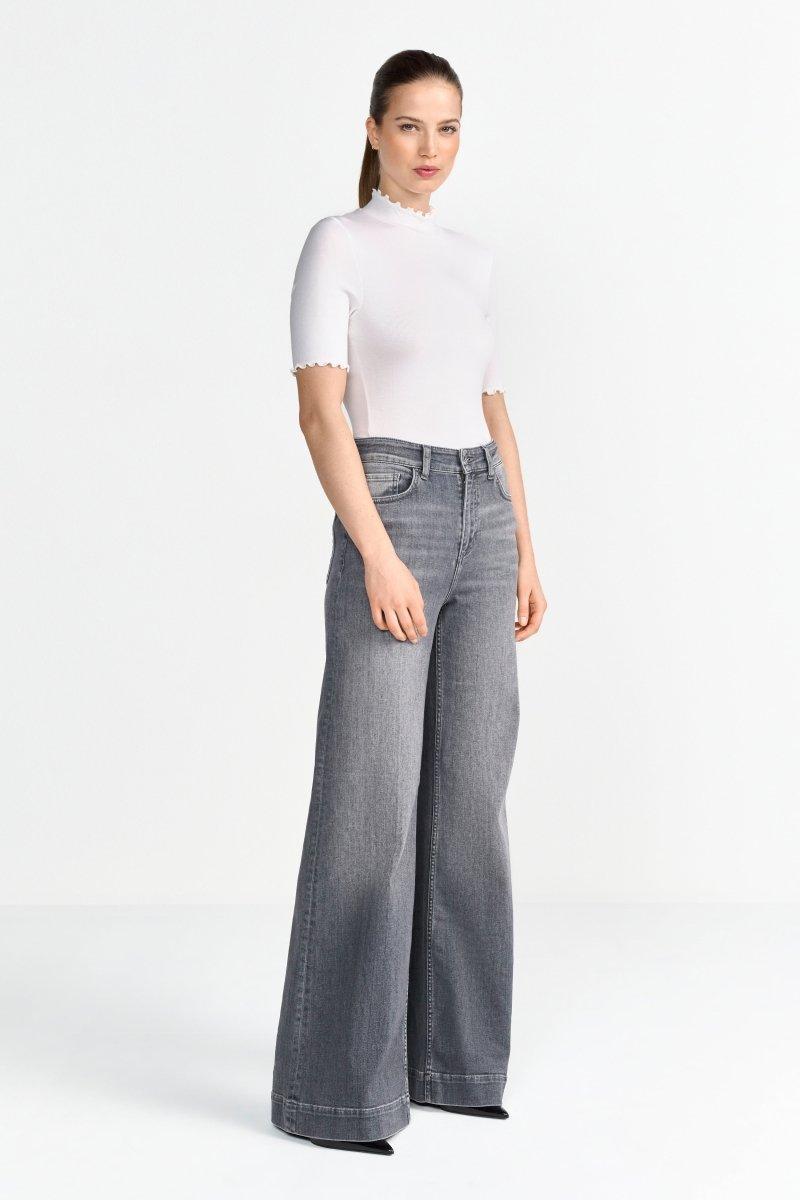 Rippshirt mit Stehkragen-Rich & Royal