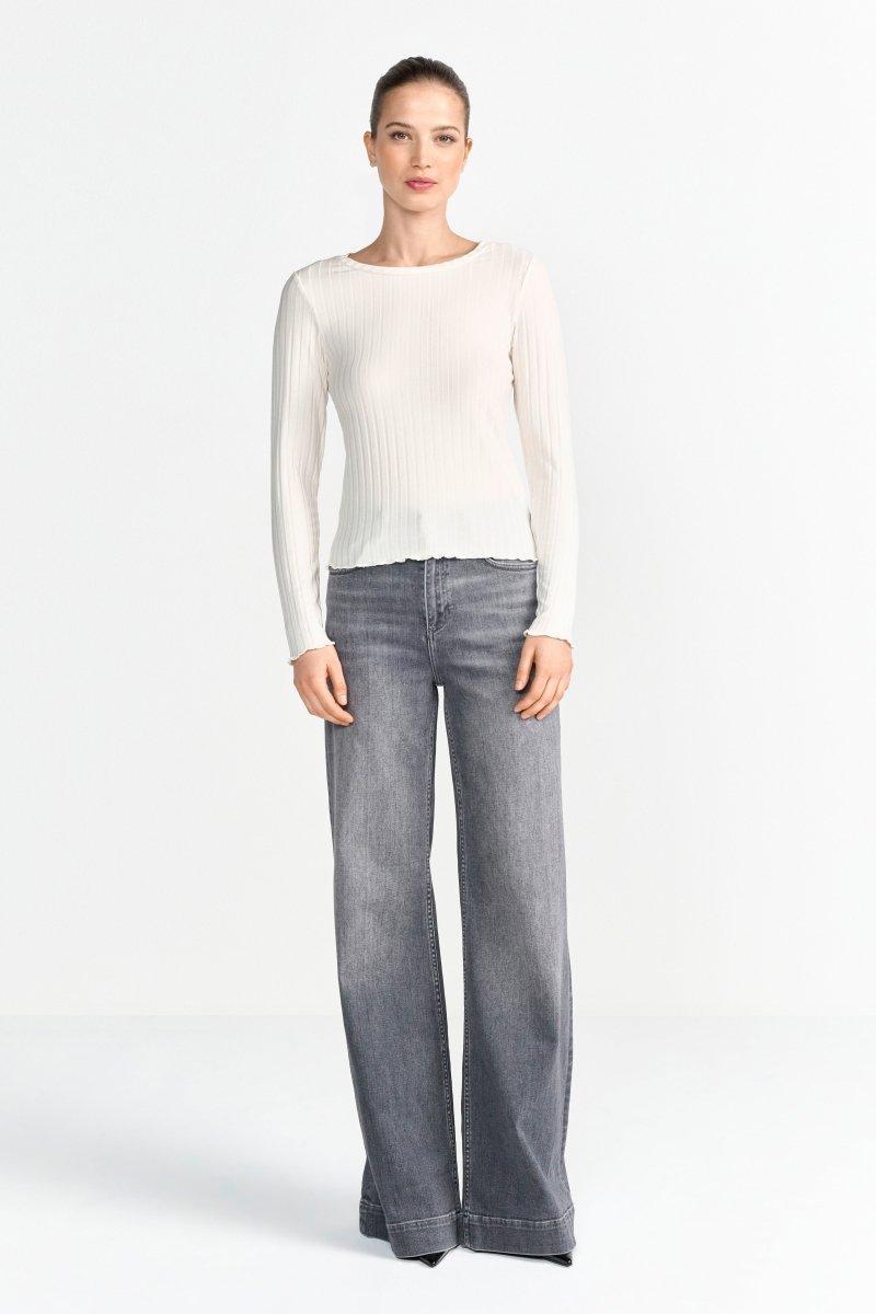 Geripptes Longsleeve-Rich & Royal