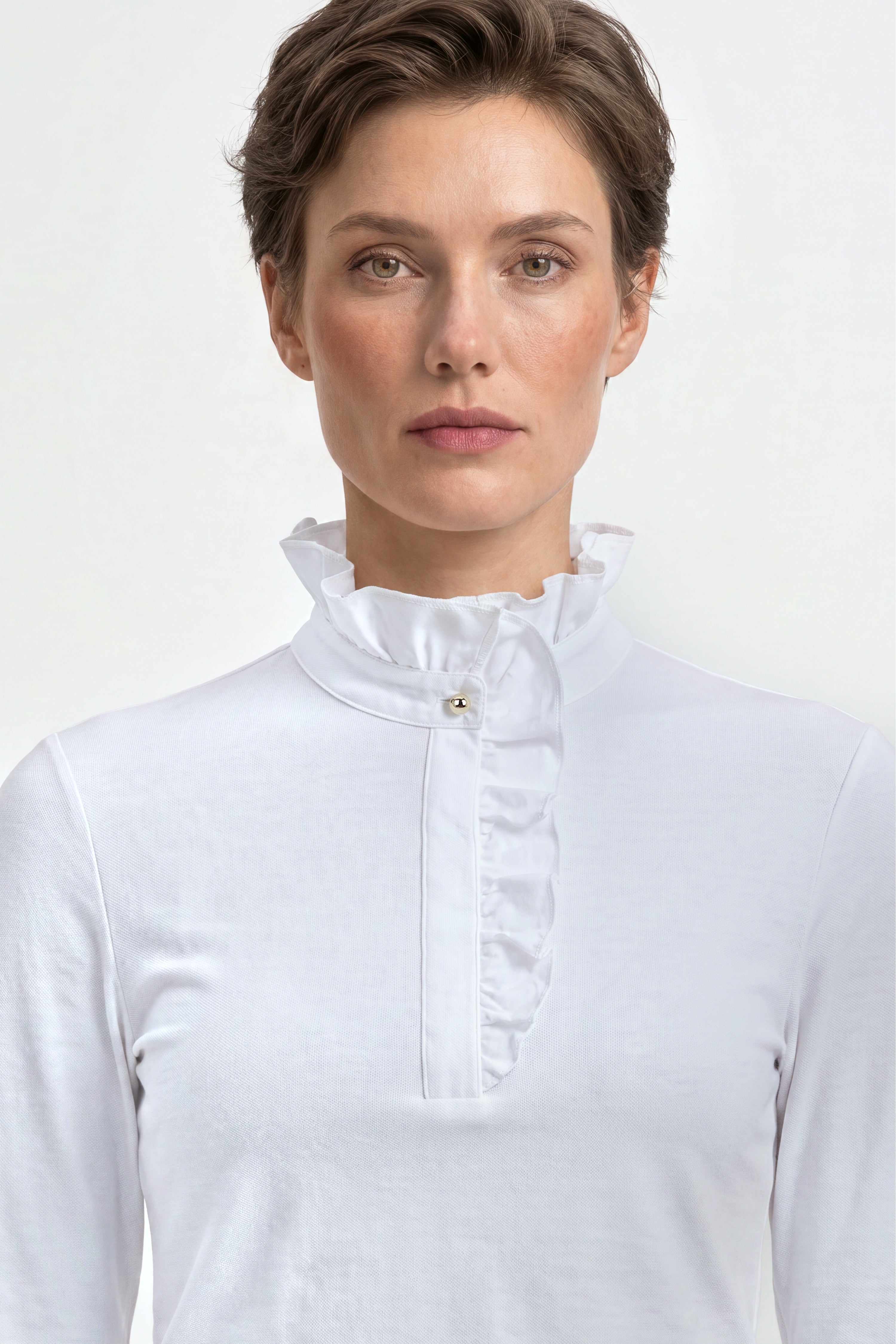 Longsleeve mit Rüschenkragen-Rich & Royal