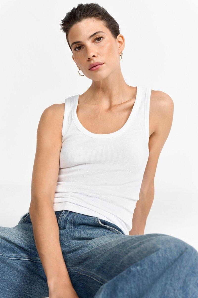 Ripp-Tanktop mit Rundhalsausschnitt-Rich & Royal