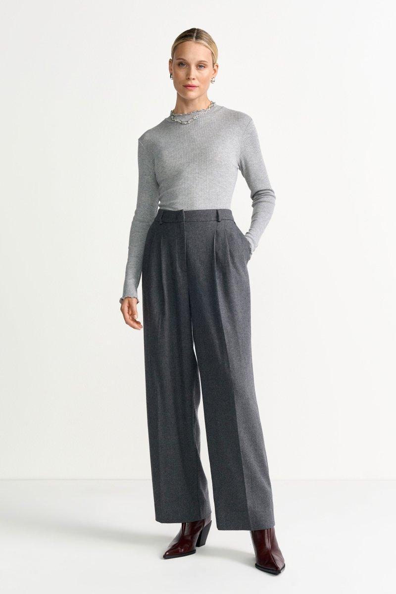 Longsleeve mit Rüschensaum-Rich & Royal