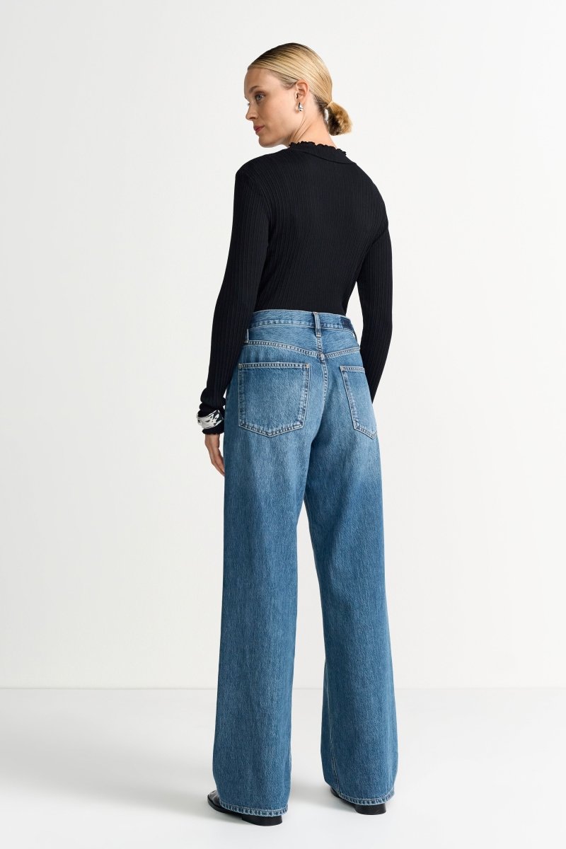 Longsleeve mit Rüschensaum-Rich & Royal