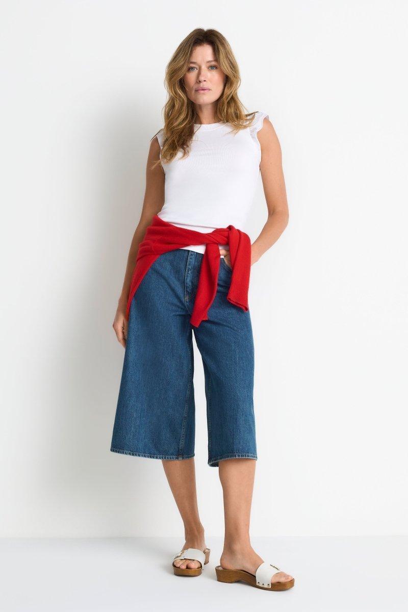 Ripp-Top mit Flügelärmeln-Rich & Royal