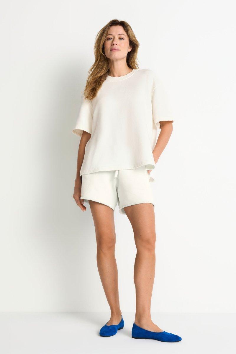 Boxy T-Shirt in Off-White-Rich & Royal