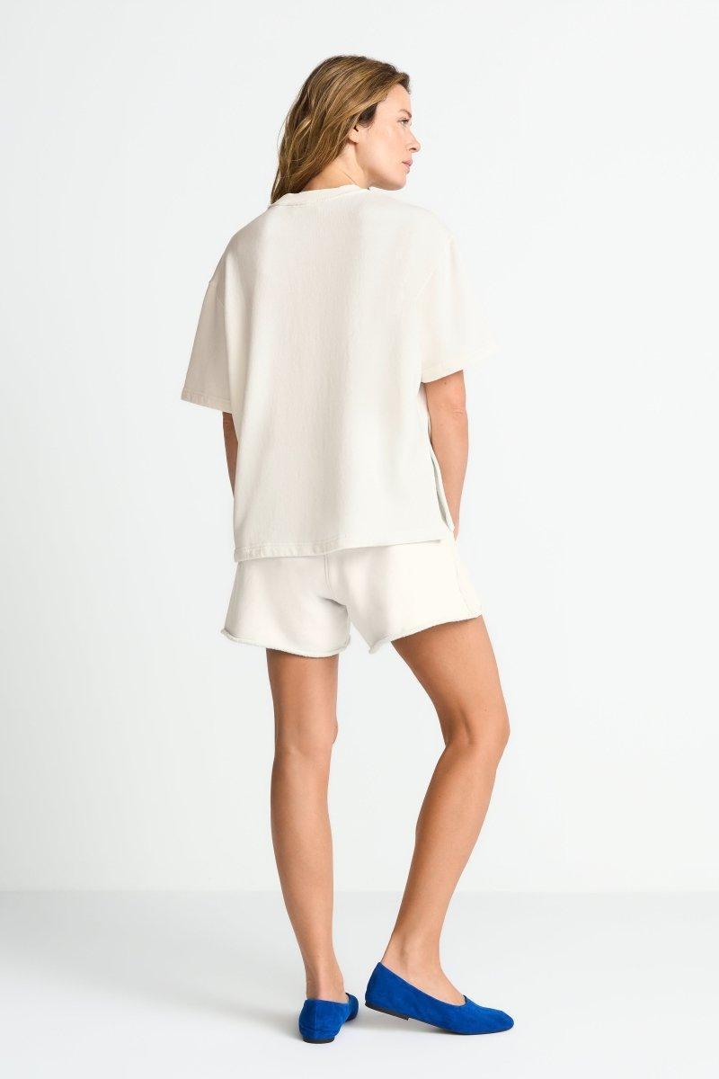 Boxy T-Shirt in Off-White-Rich & Royal